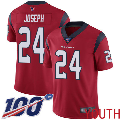 Houston Texans Limited Red Youth Johnathan Joseph Alternate Jersey NFL Football #24 100th Season Vapor Untouchable->women nfl jersey->Women Jersey